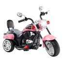 6V Powered Toddler 3-Wheel Motorbike Ride On Toy with Horn and Headlight-Black and White