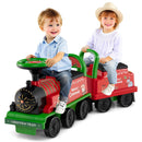 6V Ride on Train 2-Seater with Carriage and Flashing LED Lights