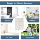 4 Panel Folding Room Divider Screen with 3 Display Shelves