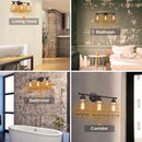 3-Light Vanity Lamp Bathroom Fixture with Metal Wire Cage