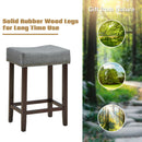 Set of 2 Nailhead Saddle Bar Stools 24 Inch Height