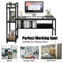 59-Inch Computer Desk Home Office Workstation 4-Tier Storage Shelves