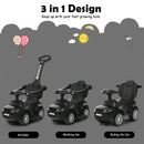 3 In 1 Ride on Push Car Toddler Stroller Sliding Car with Music-Blue