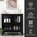 Glass Door Sideboard Console Storage Buffet Cabinet