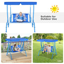 Outdoor Kids Patio Swing Bench with Canopy 2 Seats