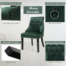 Modern Upholstered Button-Tufted Dining Chair with Naild Trim