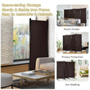 4-Panel Room Divider with Steel Frame