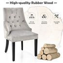 Modern Upholstered Button-Tufted Dining Chair with Naild Trim