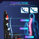 Adjustable Swivel Gaming Chair with LED Lights and Remote