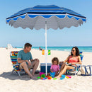 Beach Umbrella 6.5 FT with UPF 50+ Sun Protection & Sand Anchor