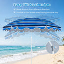 Beach Umbrella 6.5 FT with UPF 50+ Sun Protection & Sand Anchor