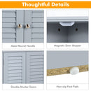 Bathroom Corner Storage Freestanding Floor Cabinet with Shutter Door