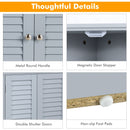 Bathroom Corner Storage Freestanding Floor Cabinet with Shutter Door