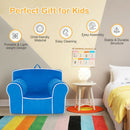 Upholstered Kids Sofa with Velvet Fabric and High-Quality Sponge