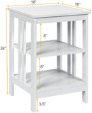 2 Pieces 3-Tier Nightstand with Reinforced Bars and Stable Structure