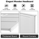 Full Wood Headboard Flat Panel with Pre-drilled Holes and Height Adjustment