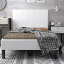 Platform Bed with Button Tufted Headboard
