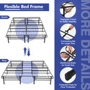 Full/King Size Folding Steel Platform Bed Frame for Kids and Adults