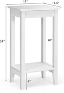 Set of 2 Versatile 2-Tier End Table with Storage Shelf