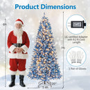 6/7/8/9 FT Artificial Christmas Tree with 767 Snowy Branch Tips