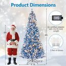6/7/8/9 FT Artificial Christmas Tree with 767 Snowy Branch Tips