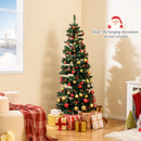 6/7 FT Pre-Lit Artificial Christmas Tree Spiral Holiday Tree with 612/791 Branch Tips and 8 Modes