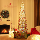 6/7 Feet Snow-flocked Artificial Christmas Tree with 220/290 Warm White LED Lights