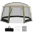 6-8 Person Netted Canopy Tent with Zippered Door