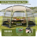 6-8 Person Netted Canopy Tent with Zippered Door