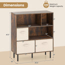6-Cube Bookshelf with 3 Removable Folding Fabric Drawers for Living Room