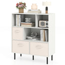 6-Cube Bookshelf with 3 Removable Folding Fabric Drawers for Living Room