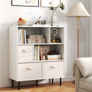 6-Cube Bookshelf with 3 Removable Folding Fabric Drawers for Living Room