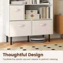 6-Cube Bookshelf with 3 Removable Folding Fabric Drawers for Living Room