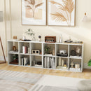 6 Cube Bookshelf with Back Guardrail for Living Room Bedroom