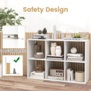 6 Cube Bookshelf with Back Guardrail for Living Room Bedroom