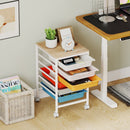 6-Drawer Rolling Storage Cart with Wooden Tabletop