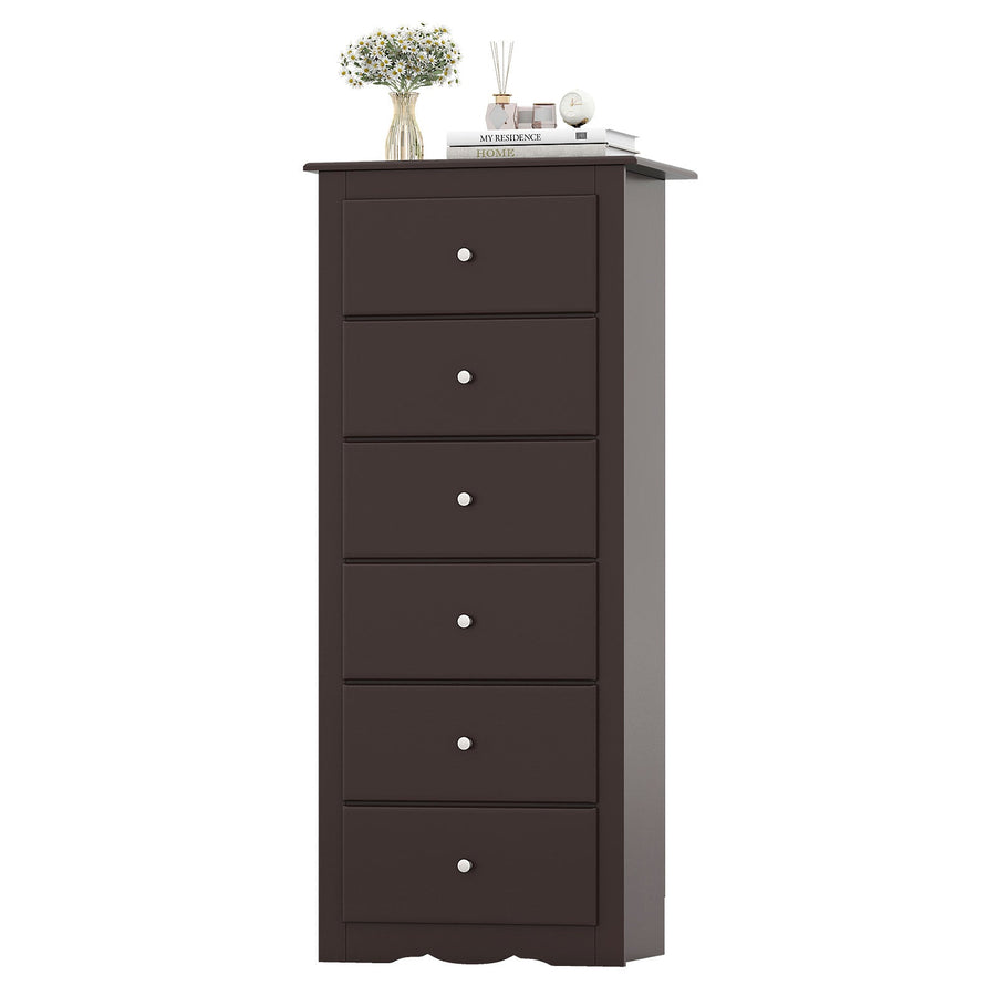6 Drawers Chest Dresser Clothes Storage Bedroom Furniture Cabinet