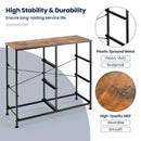 6-Drawer Dresser with Metal Frame and Anti-toppling Devices-Rustic Brown