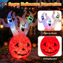 6 FT Inflatable Ghost Pumpkin with Colorful LED Lights