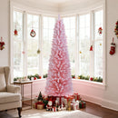 6 FT Artificial Christmas Tree with 460 Branch Tips and Folding Metal Stand