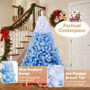 5/6/7/8 FT Artificial Christmas Tree with Warm White LED Lights and 8 Modes