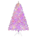 6 FT Flocked Artificial Xmas Tree Hinged with 350 LED Lights