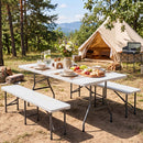 6 FT Fold-in-Half Camping Table with Carrying Handle