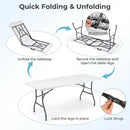6 FT Fold-in-Half Camping Table with Carrying Handle