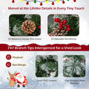 6 Feet Pre-Lit Artificial Christmas Tree with 350 LED Lights