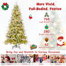 6/7.5/9 FT Pre-Lit Artificial Christmas Tree with 765/1135/1871 Tips and 280/470/690 Warm-White LED Lights