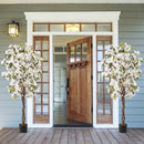 6 Feet Artificial Bougainvillea Tree with 910 White Flowers