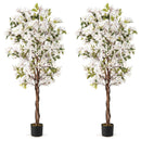 6 Feet Artificial Bougainvillea Tree with 910 White Flowers
