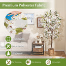 6 Feet Artificial Bougainvillea Tree with 910 White Flowers