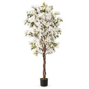 6 Feet Artificial Bougainvillea Tree with 910 White Flowers